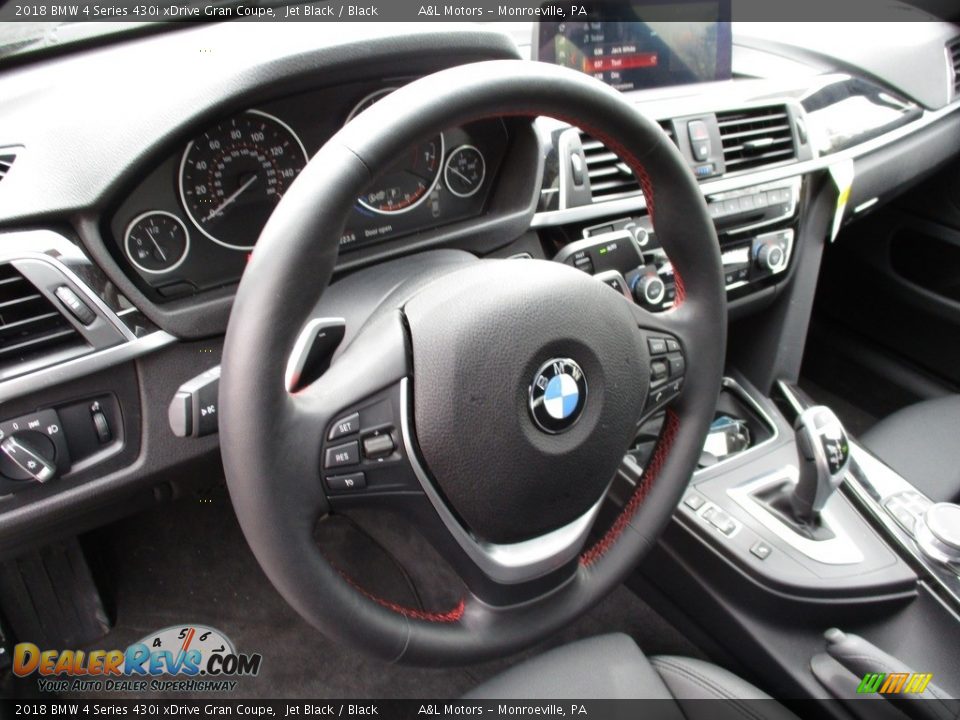 2018 BMW 4 Series 430i xDrive Gran Coupe Jet Black / Black Photo #15