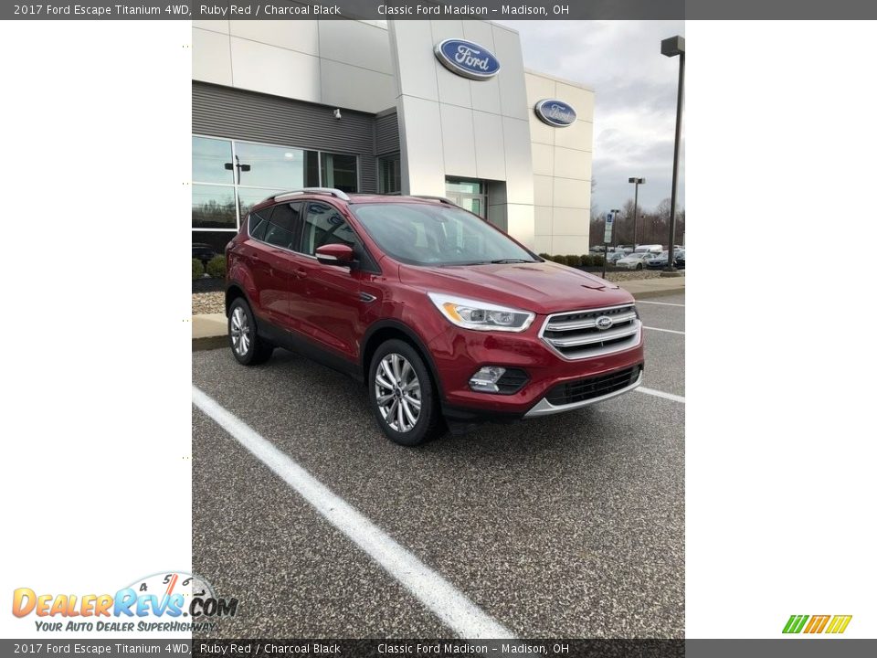 2017 Ford Escape Titanium 4WD Ruby Red / Charcoal Black Photo #1