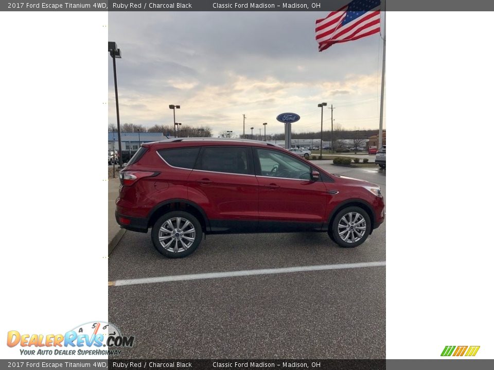 2017 Ford Escape Titanium 4WD Ruby Red / Charcoal Black Photo #2