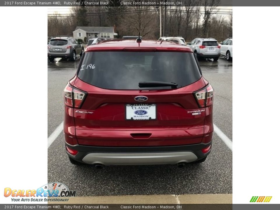 2017 Ford Escape Titanium 4WD Ruby Red / Charcoal Black Photo #5