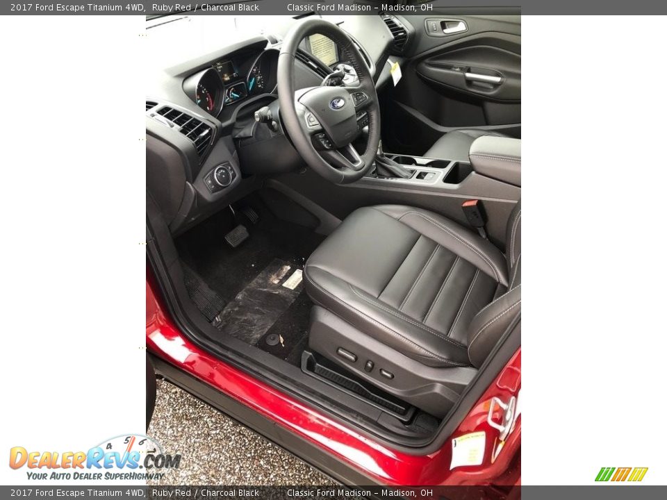 2017 Ford Escape Titanium 4WD Ruby Red / Charcoal Black Photo #6