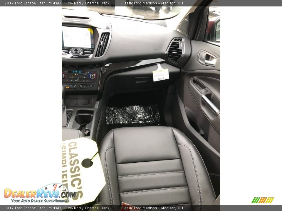 2017 Ford Escape Titanium 4WD Ruby Red / Charcoal Black Photo #8