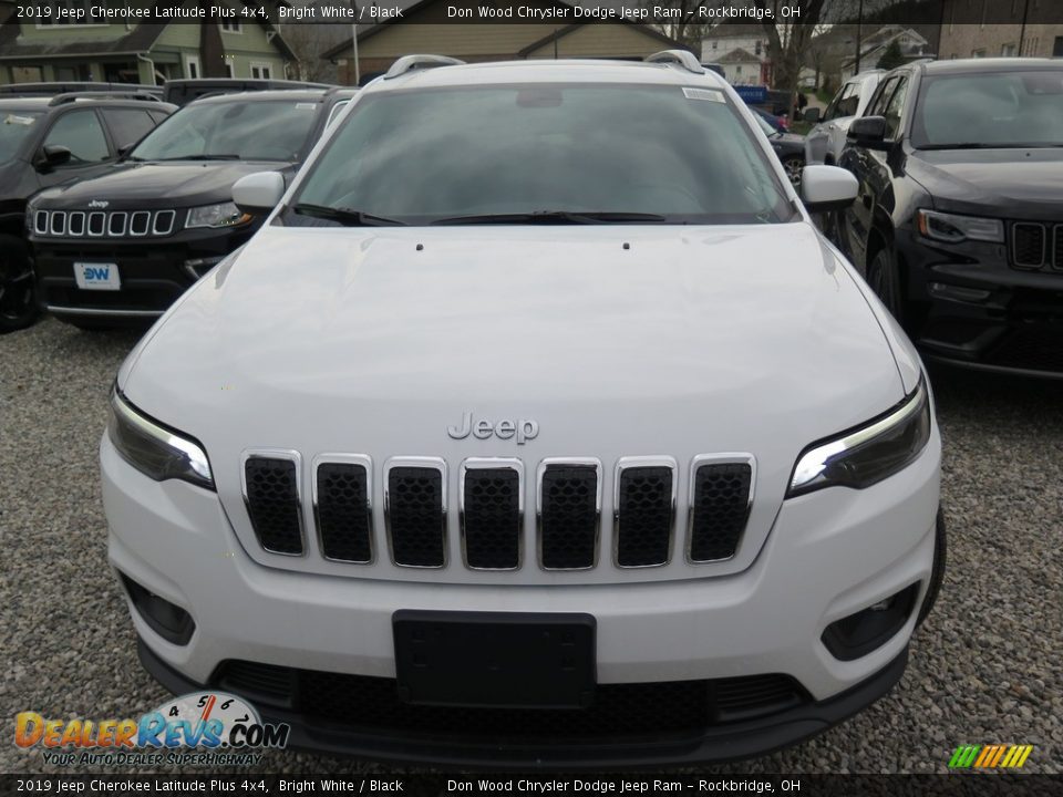 2019 Jeep Cherokee Latitude Plus 4x4 Bright White / Black Photo #4
