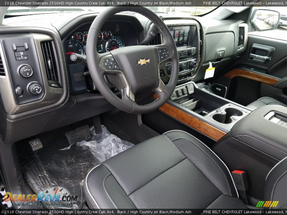 High Country Jet Black/Medium Ash Interior - 2018 Chevrolet Silverado 2500HD High Country Crew Cab 4x4 Photo #7