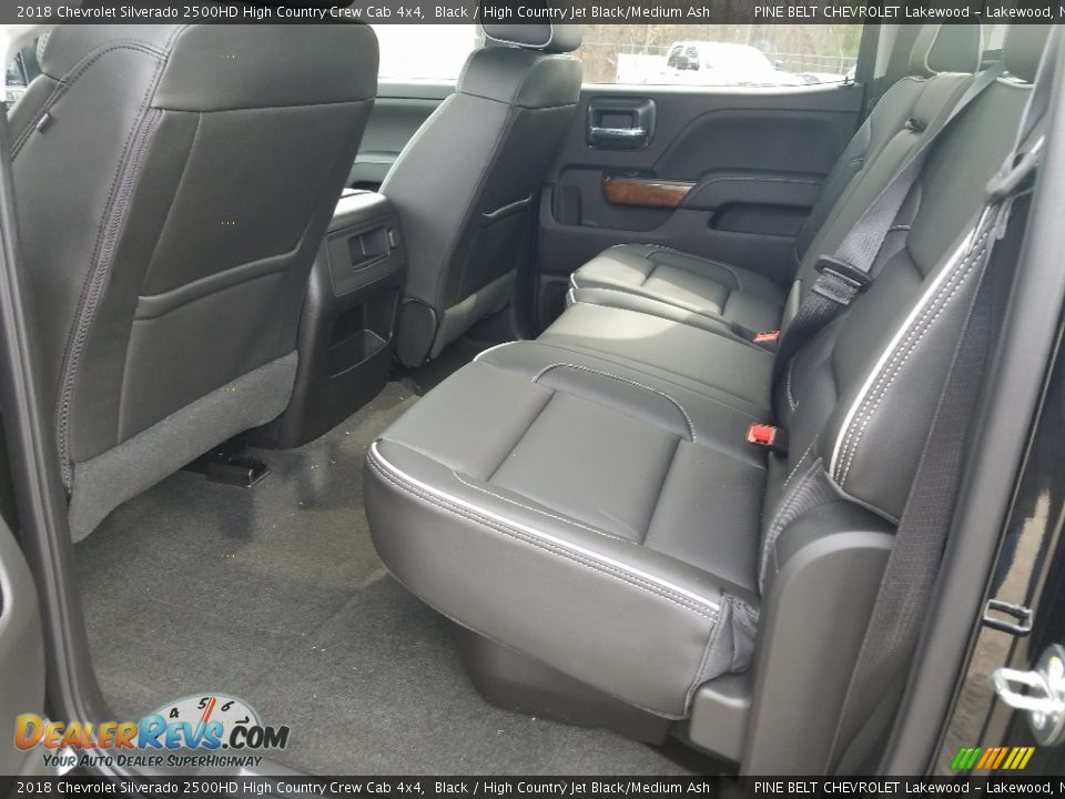 Rear Seat of 2018 Chevrolet Silverado 2500HD High Country Crew Cab 4x4 Photo #8