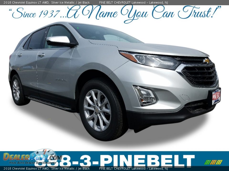 2018 Chevrolet Equinox LT AWD Silver Ice Metallic / Jet Black Photo #1