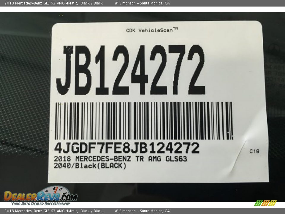 2018 Mercedes-Benz GLS 63 AMG 4Matic Black / Black Photo #34