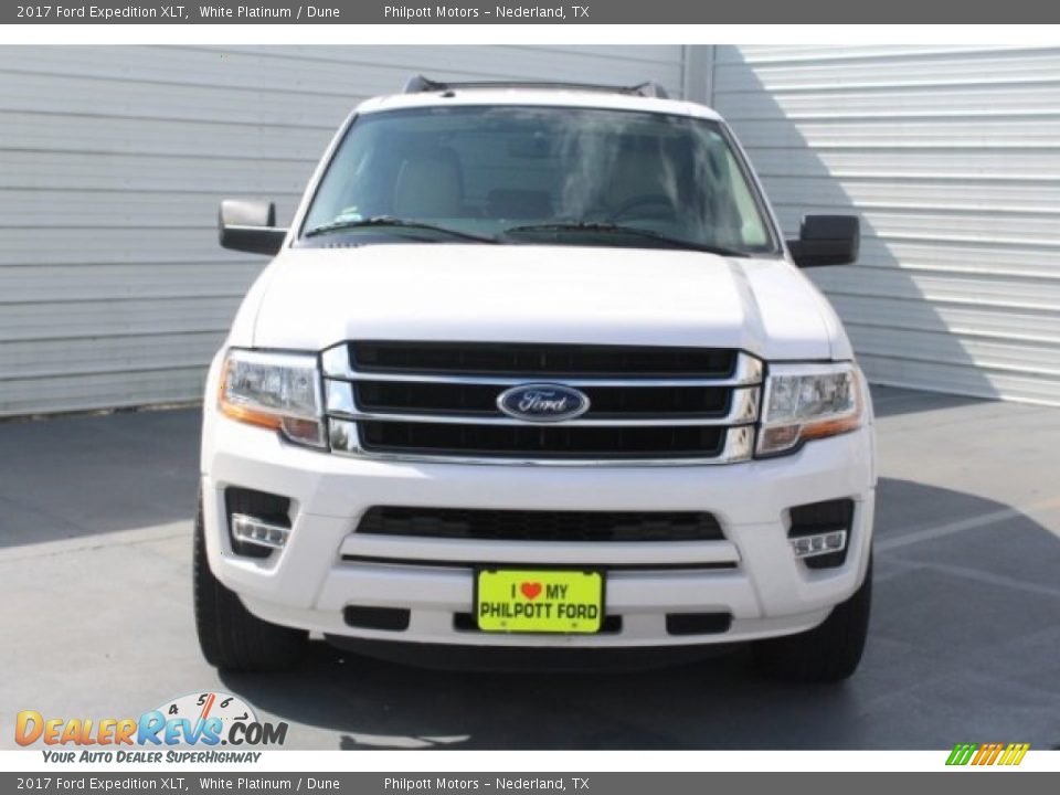 2017 Ford Expedition XLT White Platinum / Dune Photo #2