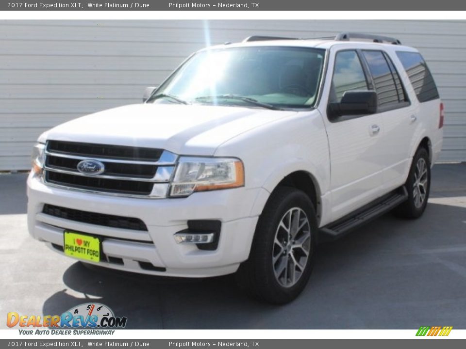 2017 Ford Expedition XLT White Platinum / Dune Photo #3