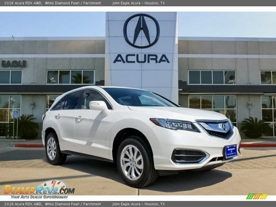 2018 Acura RDX AWD White Diamond Pearl / Parchment Photo #1