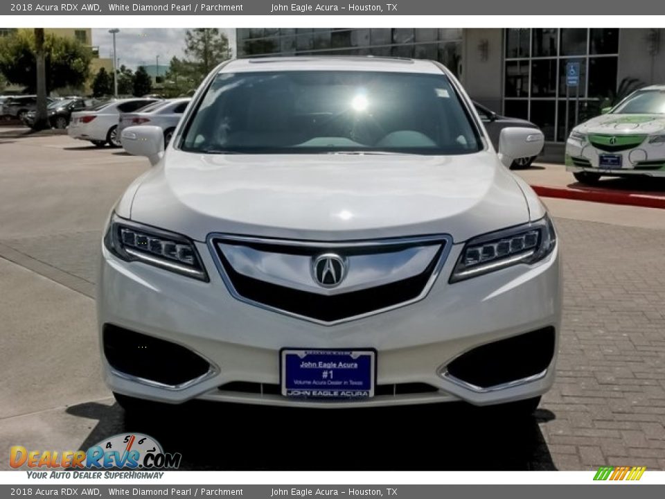 2018 Acura RDX AWD White Diamond Pearl / Parchment Photo #2