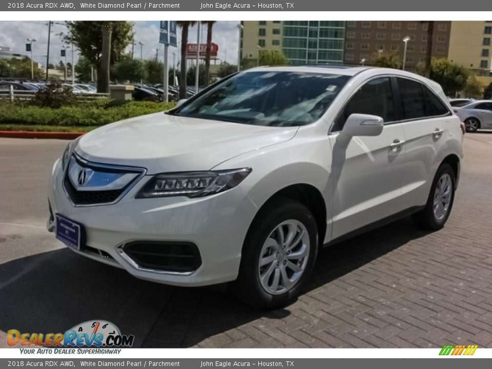 2018 Acura RDX AWD White Diamond Pearl / Parchment Photo #3