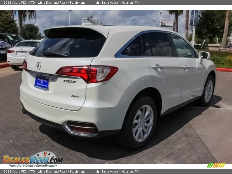 2018 Acura RDX AWD White Diamond Pearl / Parchment Photo #7