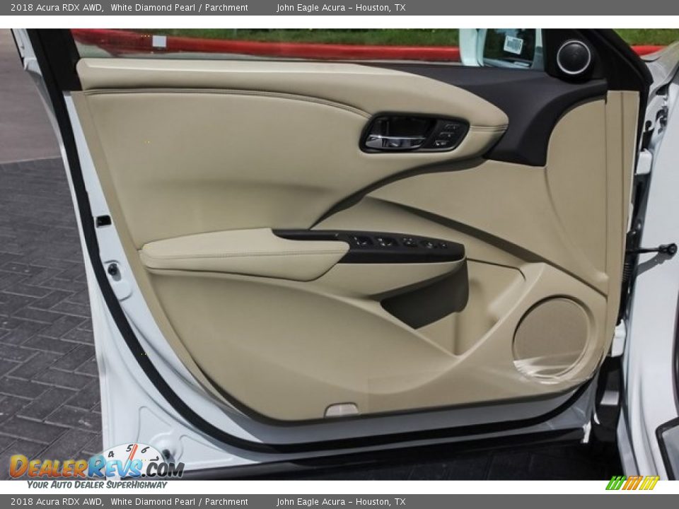 2018 Acura RDX AWD White Diamond Pearl / Parchment Photo #14