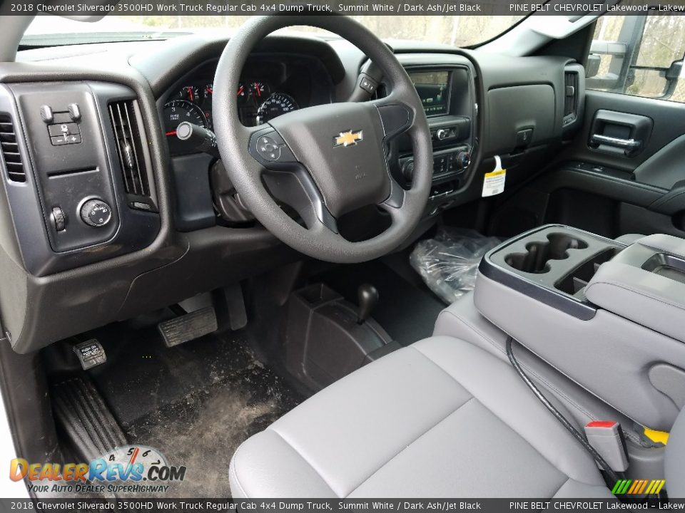 2018 Chevrolet Silverado 3500HD Work Truck Regular Cab 4x4 Dump Truck Summit White / Dark Ash/Jet Black Photo #7