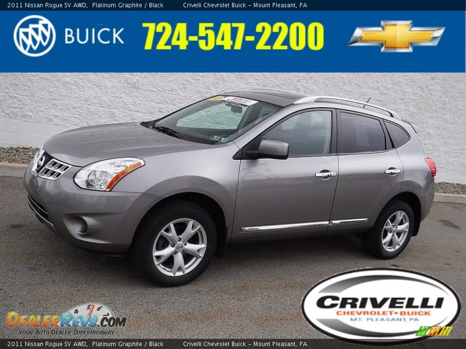 2011 Nissan Rogue SV AWD Platinum Graphite / Black Photo #1