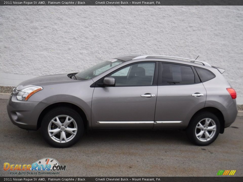 2011 Nissan Rogue SV AWD Platinum Graphite / Black Photo #2