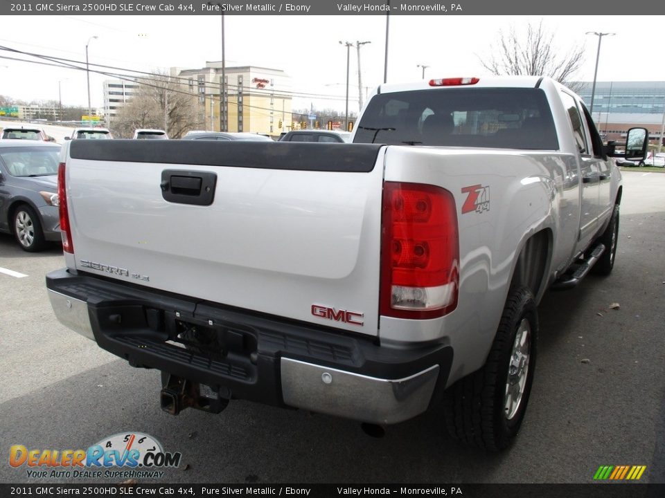 2011 GMC Sierra 2500HD SLE Crew Cab 4x4 Pure Silver Metallic / Ebony Photo #5