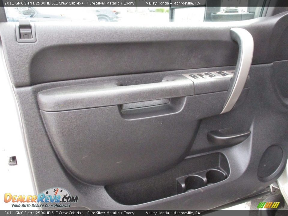 2011 GMC Sierra 2500HD SLE Crew Cab 4x4 Pure Silver Metallic / Ebony Photo #12
