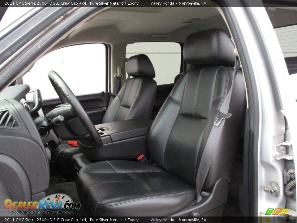2011 GMC Sierra 2500HD SLE Crew Cab 4x4 Pure Silver Metallic / Ebony Photo #13