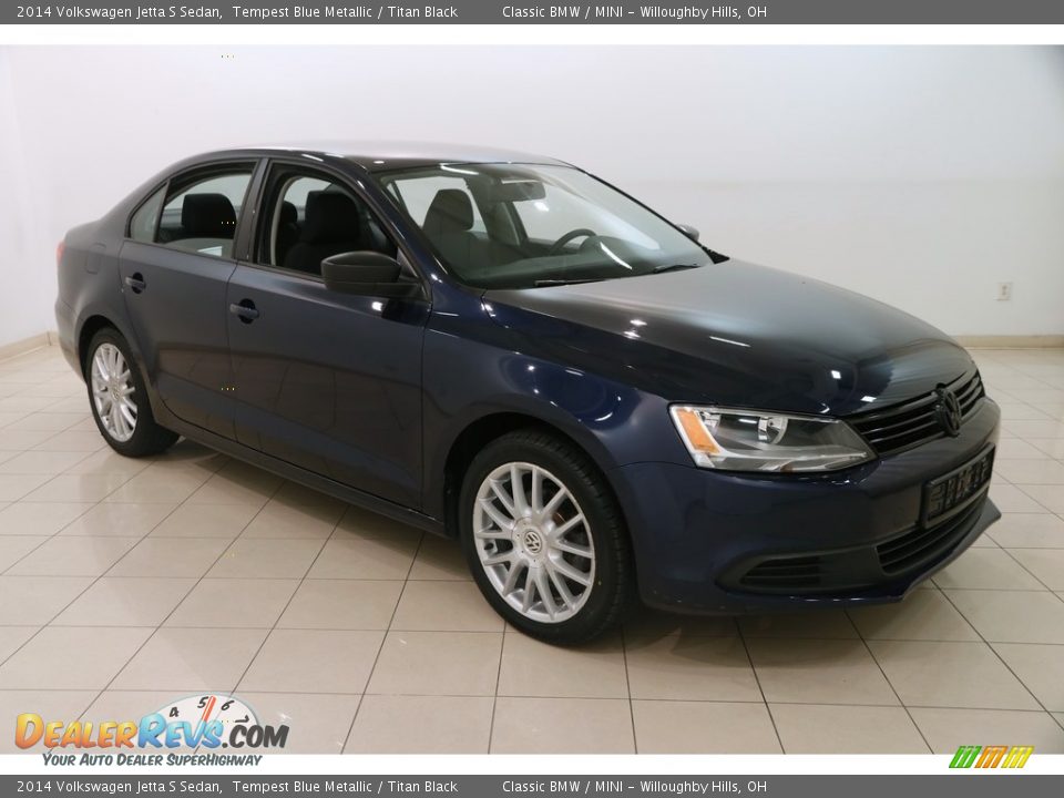 2014 Volkswagen Jetta S Sedan Tempest Blue Metallic / Titan Black Photo #1