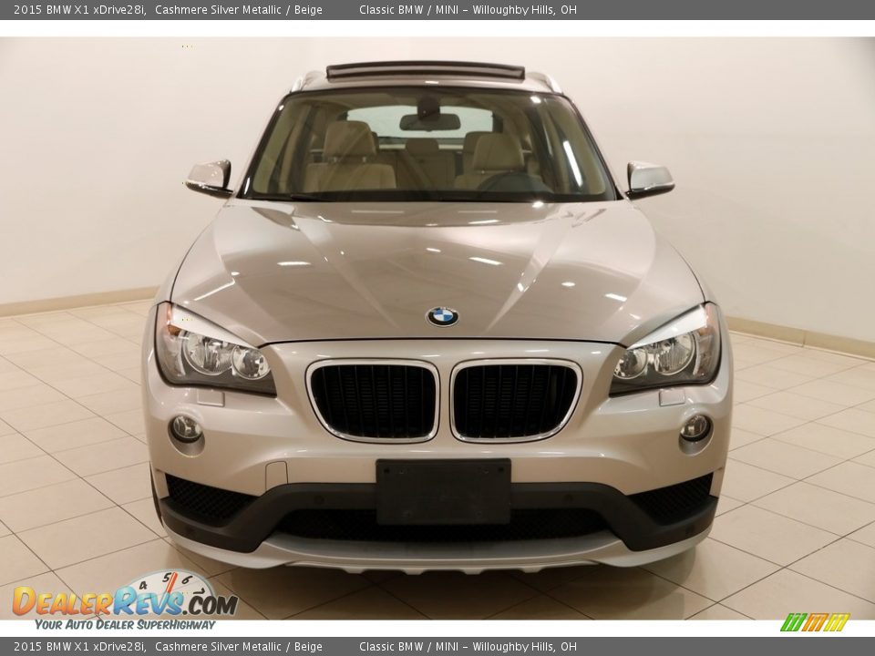 2015 BMW X1 xDrive28i Cashmere Silver Metallic / Beige Photo #2