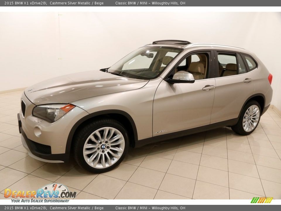 2015 BMW X1 xDrive28i Cashmere Silver Metallic / Beige Photo #3