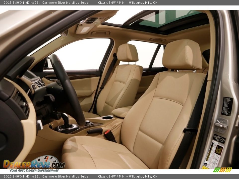 2015 BMW X1 xDrive28i Cashmere Silver Metallic / Beige Photo #5