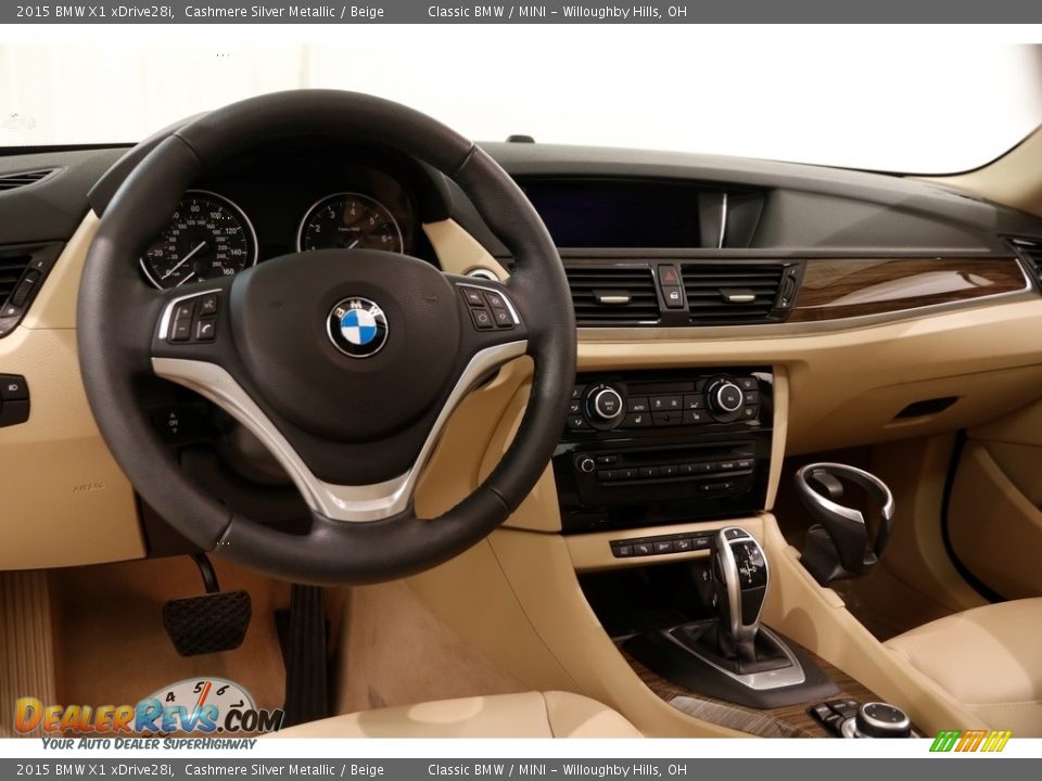 2015 BMW X1 xDrive28i Cashmere Silver Metallic / Beige Photo #6
