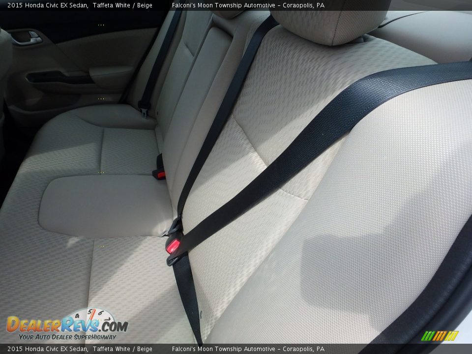 2015 Honda Civic EX Sedan Taffeta White / Beige Photo #16