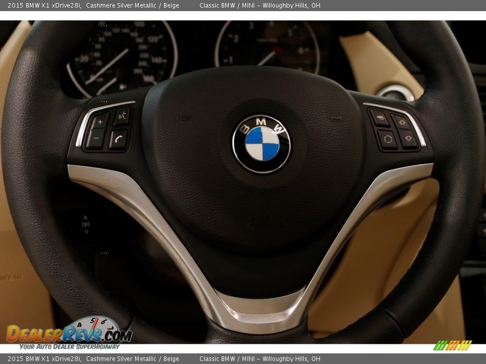 2015 BMW X1 xDrive28i Cashmere Silver Metallic / Beige Photo #7