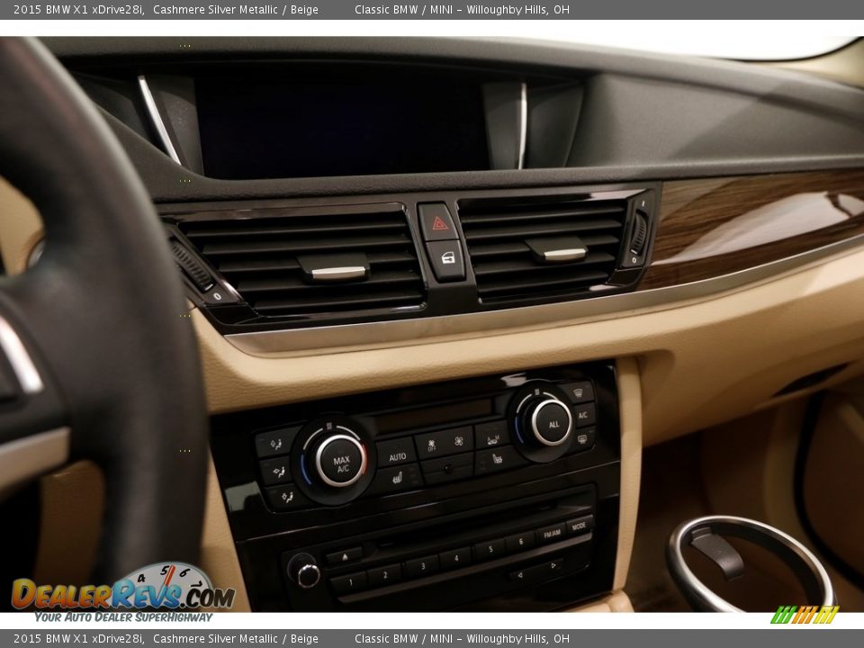 2015 BMW X1 xDrive28i Cashmere Silver Metallic / Beige Photo #9