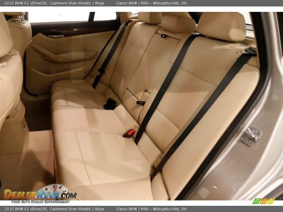 2015 BMW X1 xDrive28i Cashmere Silver Metallic / Beige Photo #19