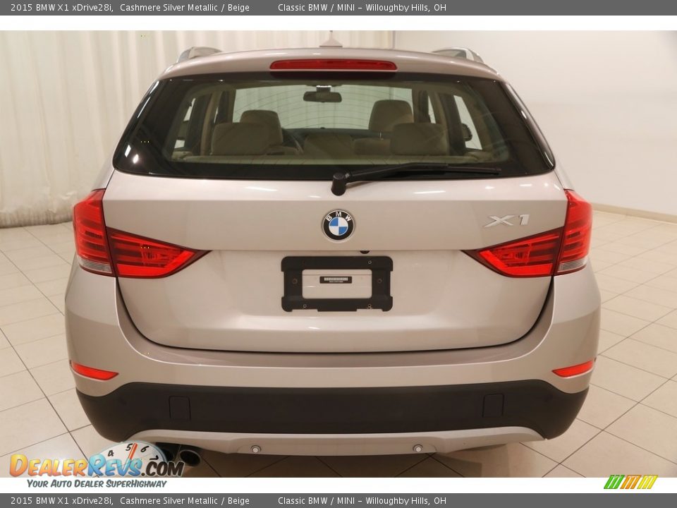 2015 BMW X1 xDrive28i Cashmere Silver Metallic / Beige Photo #21