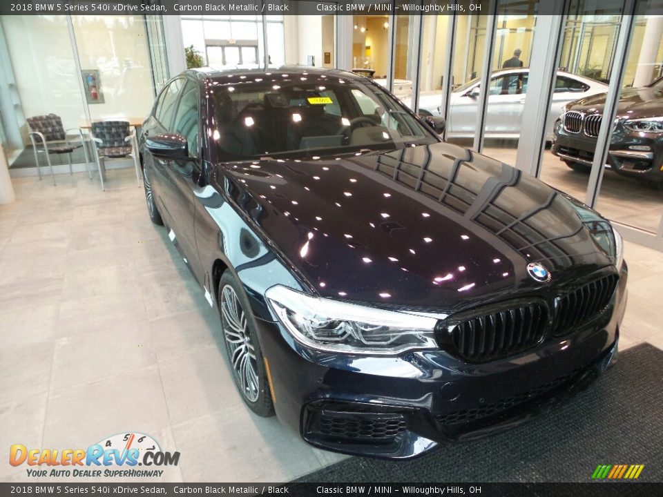 2018 BMW 5 Series 540i xDrive Sedan Carbon Black Metallic / Black Photo #1
