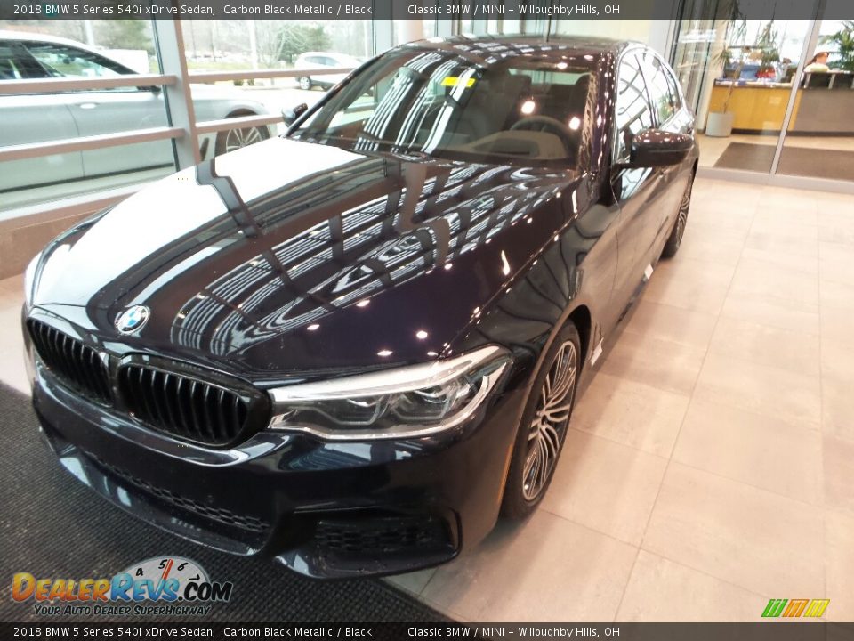 2018 BMW 5 Series 540i xDrive Sedan Carbon Black Metallic / Black Photo #3