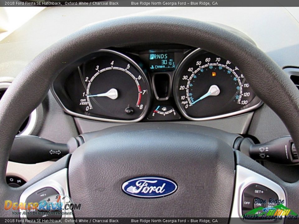 2018 Ford Fiesta SE Hatchback Oxford White / Charcoal Black Photo #18