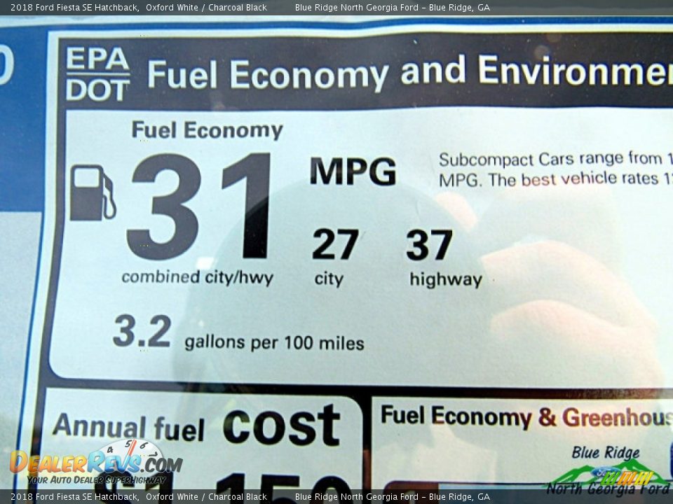 2018 Ford Fiesta SE Hatchback Oxford White / Charcoal Black Photo #26
