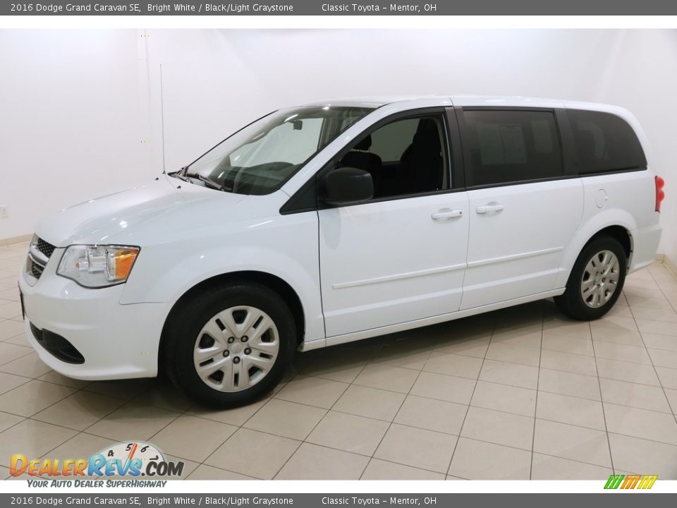 2016 Dodge Grand Caravan SE Bright White / Black/Light Graystone Photo #3
