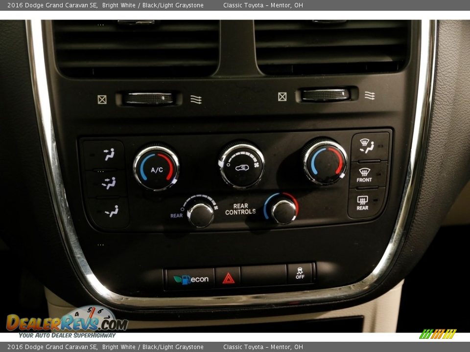 2016 Dodge Grand Caravan SE Bright White / Black/Light Graystone Photo #10