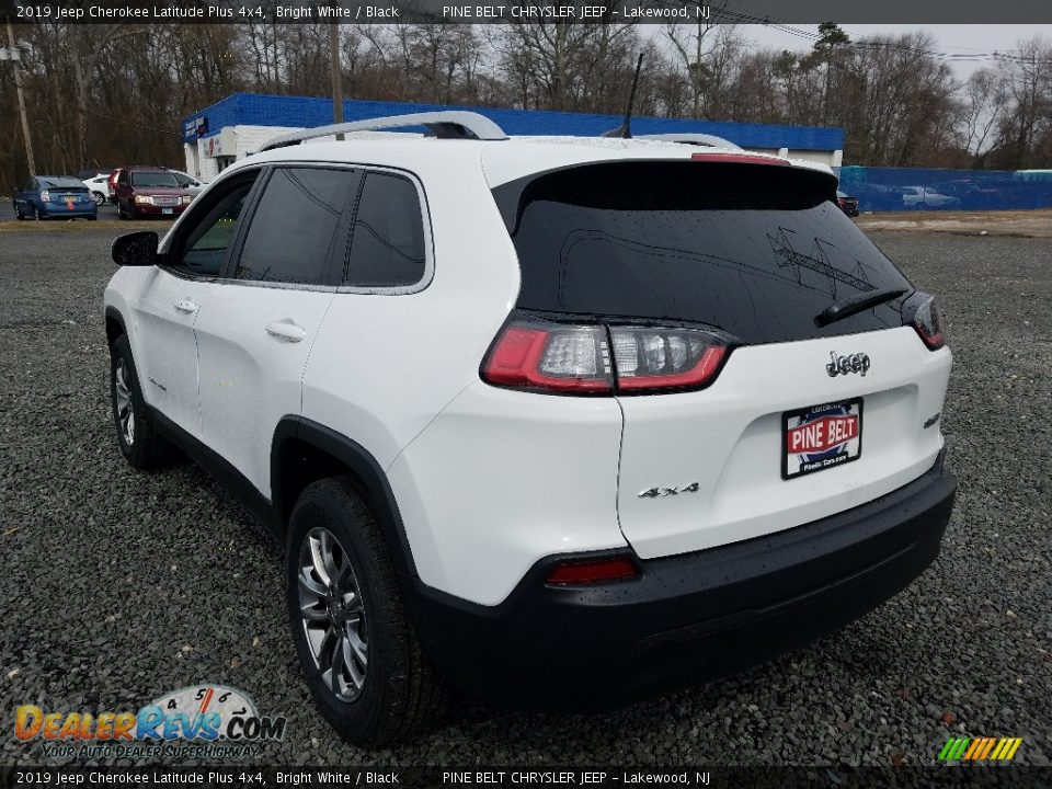 2019 Jeep Cherokee Latitude Plus 4x4 Bright White / Black Photo #4