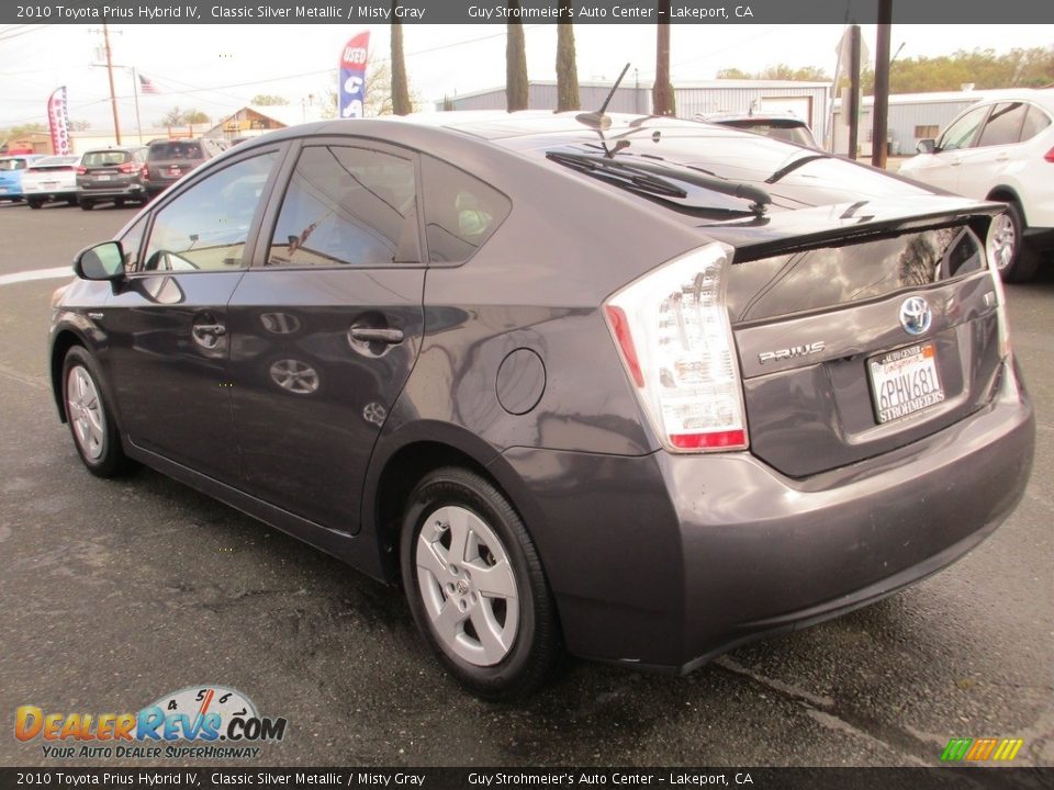 2010 Toyota Prius Hybrid IV Classic Silver Metallic / Misty Gray Photo #5