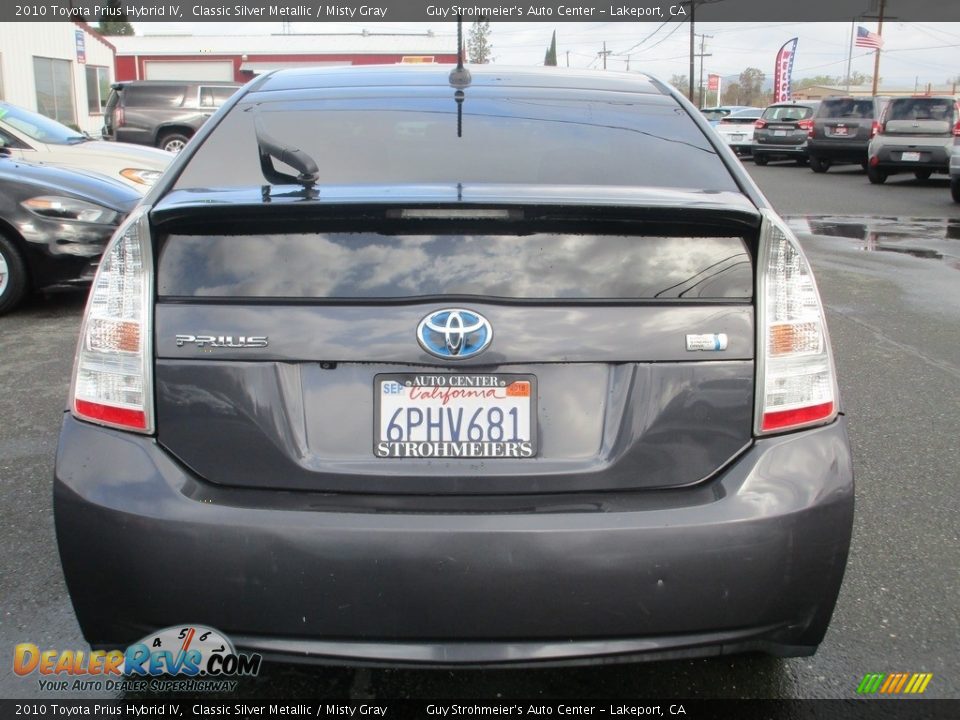 2010 Toyota Prius Hybrid IV Classic Silver Metallic / Misty Gray Photo #6