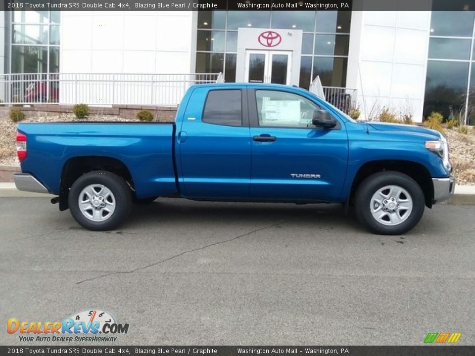 2018 Toyota Tundra SR5 Double Cab 4x4 Blazing Blue Pearl / Graphite Photo #2