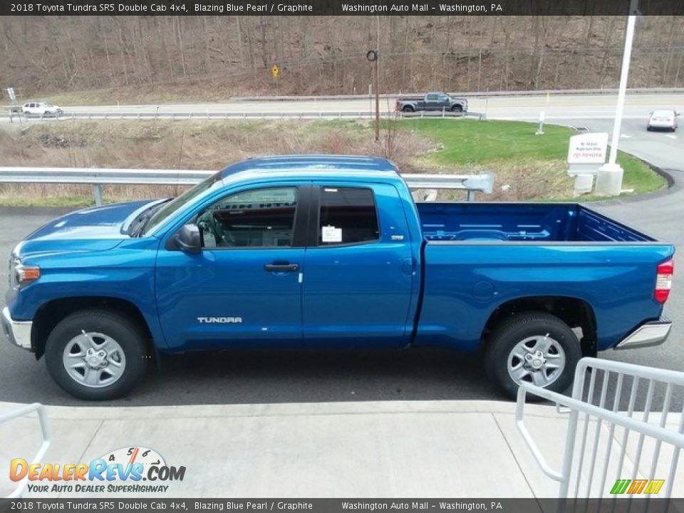 2018 Toyota Tundra SR5 Double Cab 4x4 Blazing Blue Pearl / Graphite Photo #4