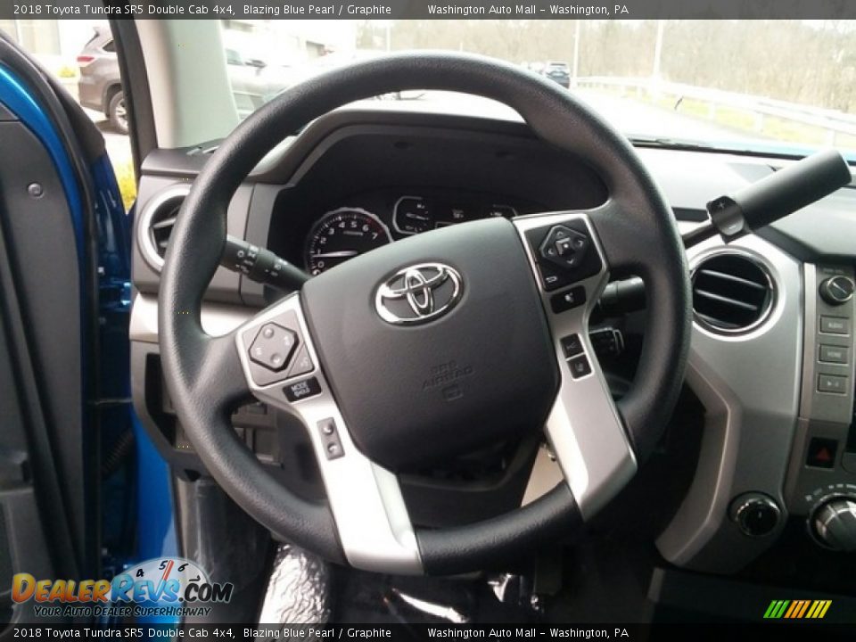 2018 Toyota Tundra SR5 Double Cab 4x4 Blazing Blue Pearl / Graphite Photo #10