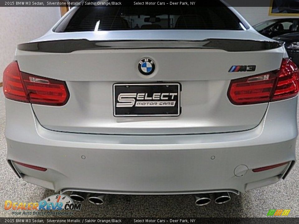 2015 BMW M3 Sedan Silverstone Metallic / Sakhir Orange/Black Photo #5