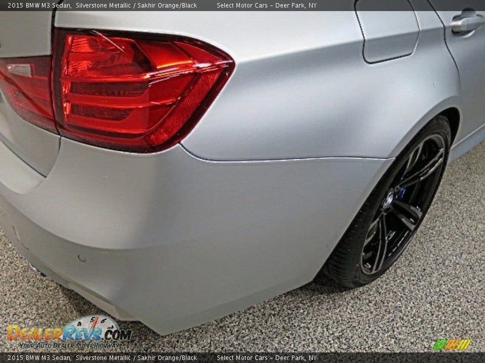 2015 BMW M3 Sedan Silverstone Metallic / Sakhir Orange/Black Photo #9