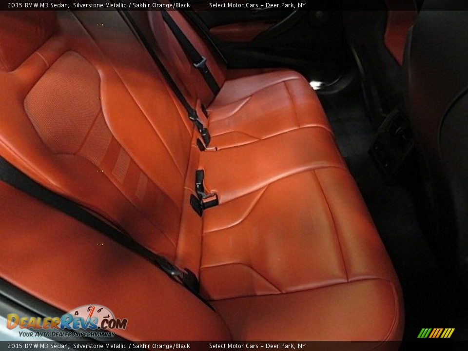 2015 BMW M3 Sedan Silverstone Metallic / Sakhir Orange/Black Photo #20