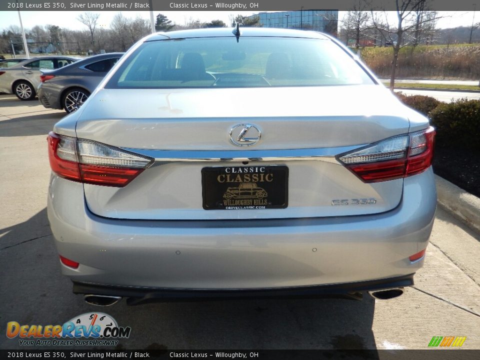 2018 Lexus ES 350 Silver Lining Metallic / Black Photo #6